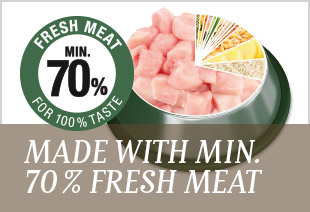 Mâncarea noastră pentru câini este făcută cu min. 70% carne proaspătă!